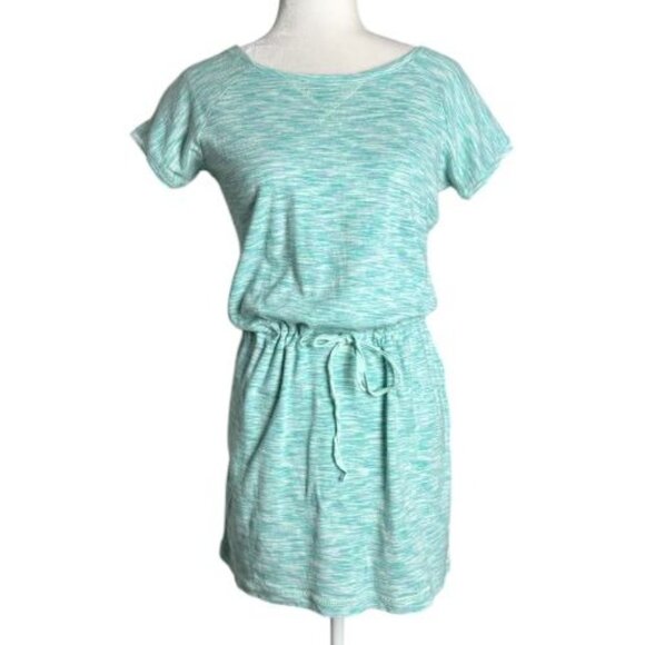 Columbia Green Space-Dye Waist-Tie Short Sleeve Casual Dress Women's Size SM - Picture 2 of 9